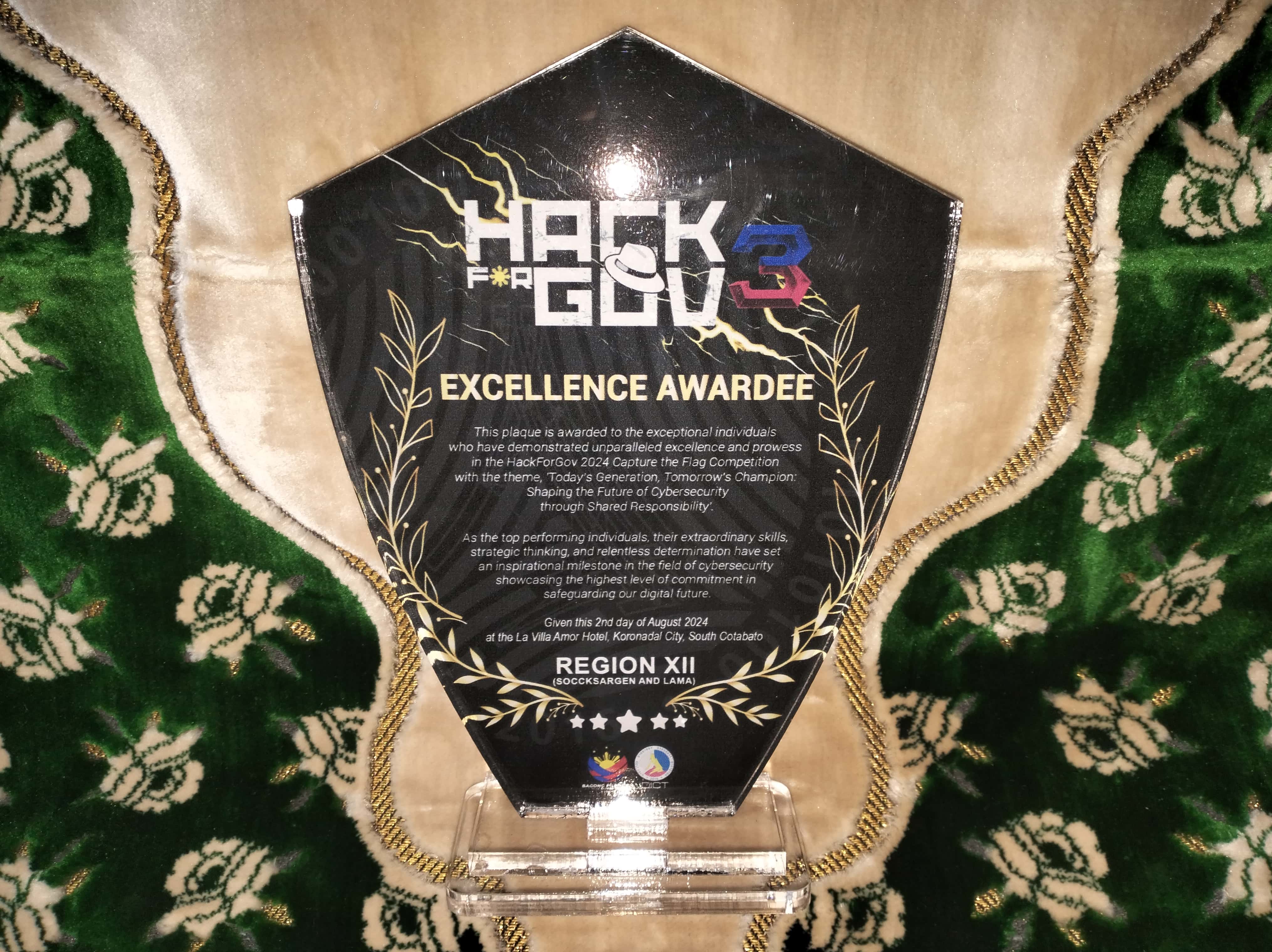 Excellence Awardee - Hack4Gov3 Regional CTF
