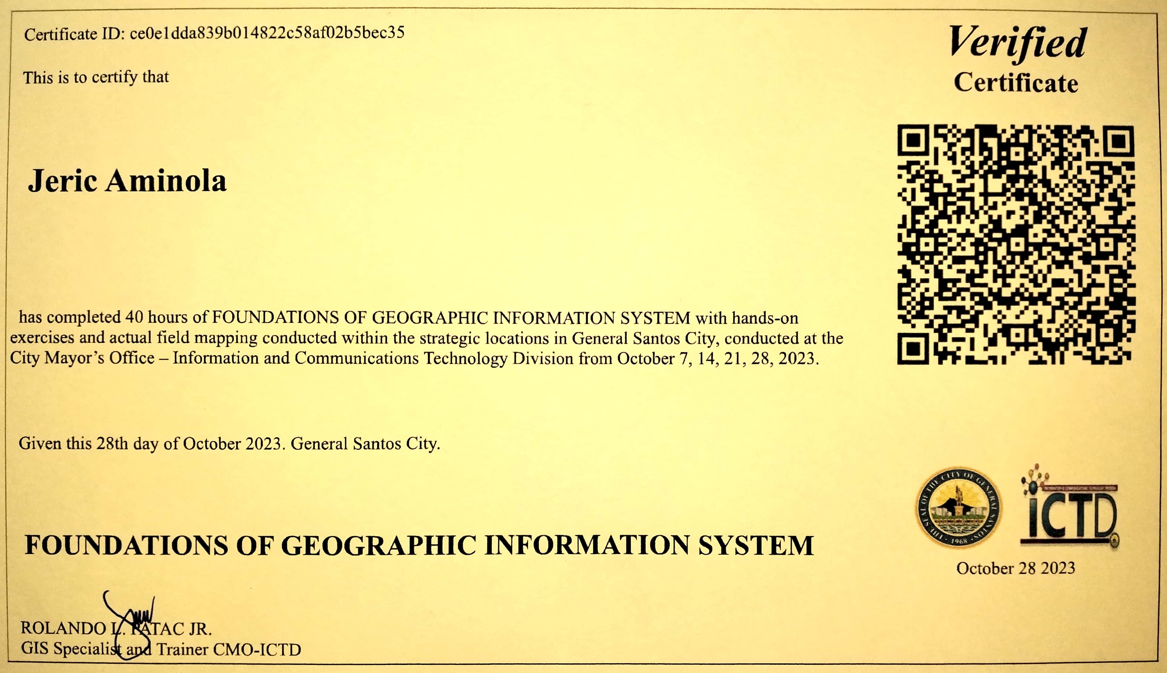 Foundations of Geographic Information System (GIS)