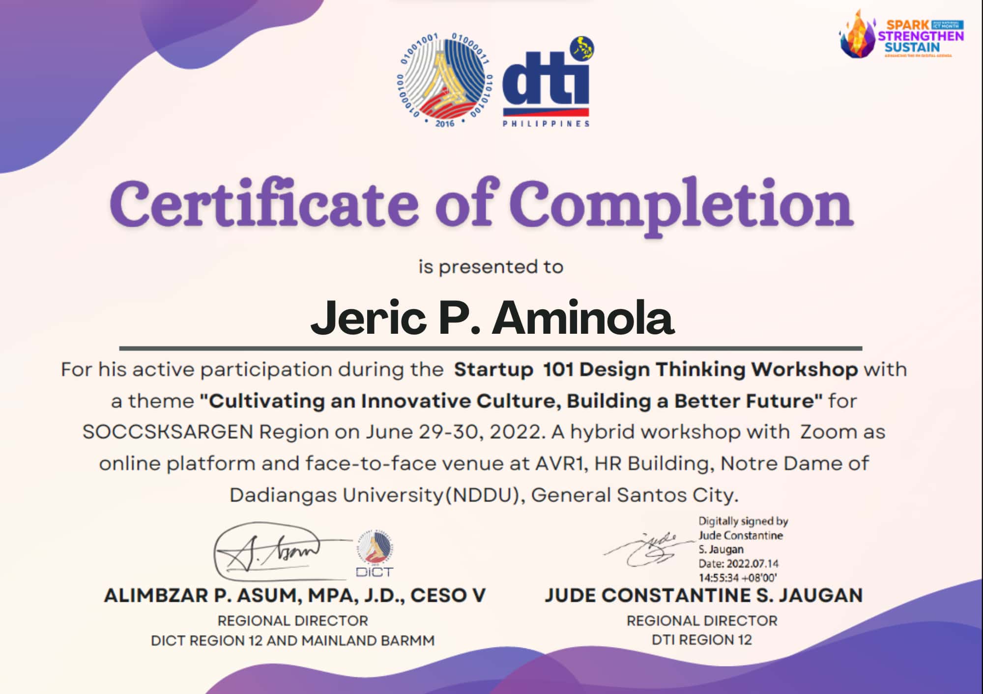 Startup 101 Design Thinking Workshop