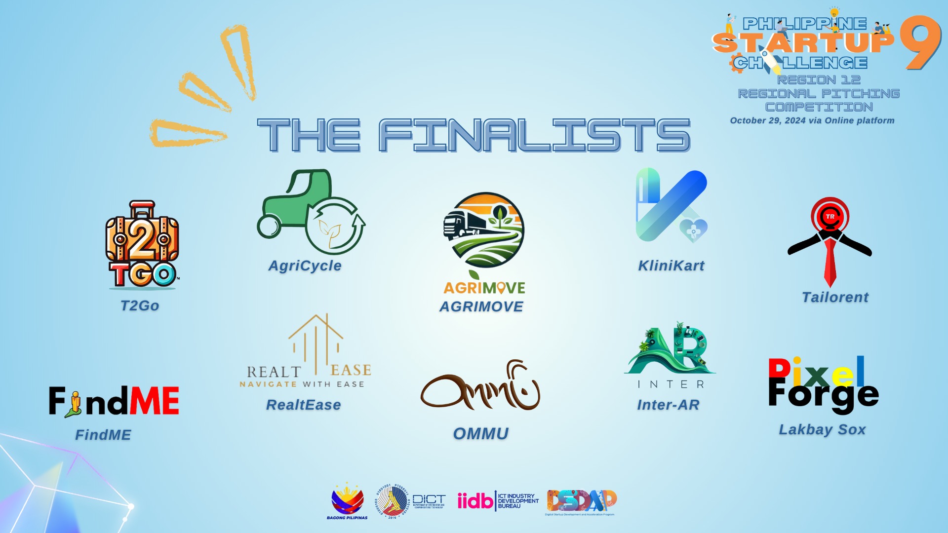 Top 10 Finalists representing Tailorent - Regional Pitching Competition